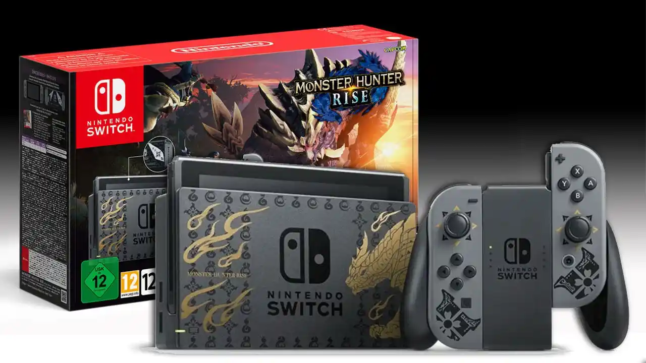 خرید کنسول بازی Nintendo Switch – باندل Monster Hunter Rise