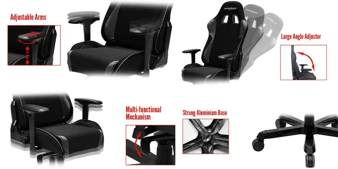  صندلی گیمینگ DXRacer King Series مشکی قرمز