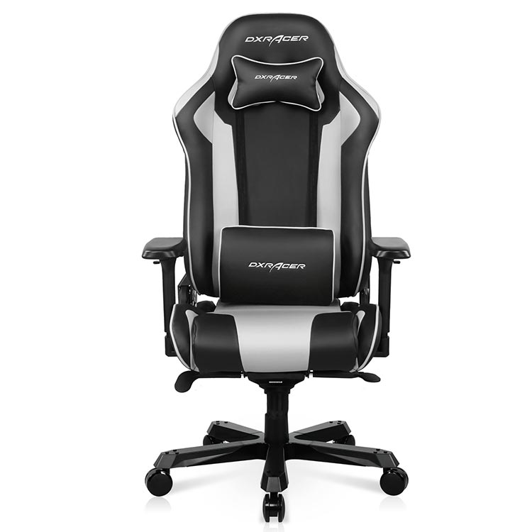 dxracer gaming chair king series black white 01