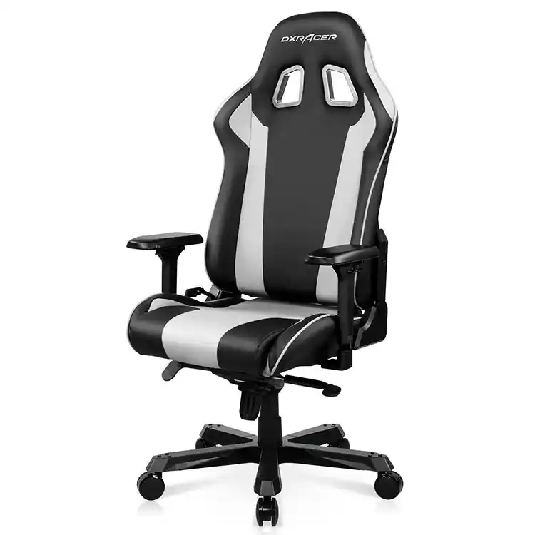 dxracer gaming chair king series black white 02 1
