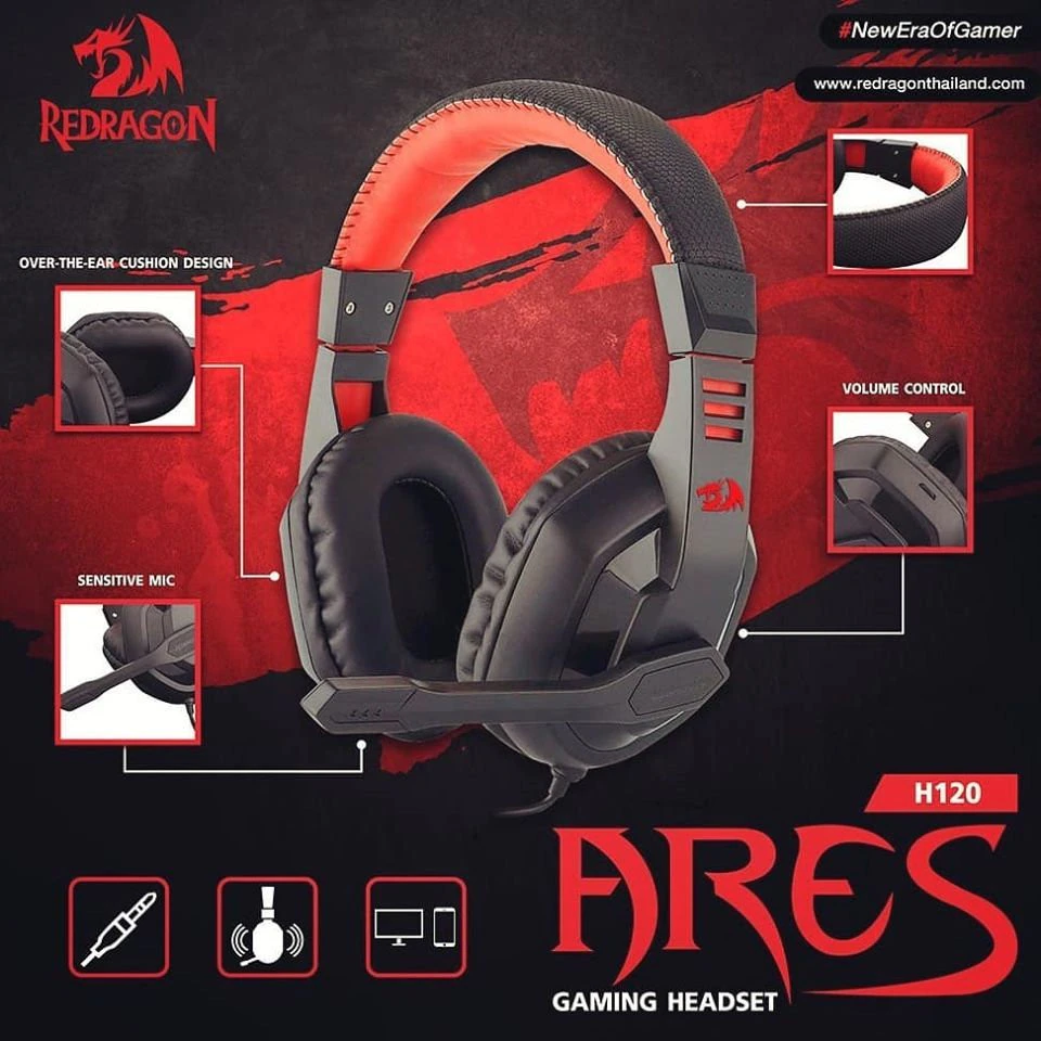 هدفون Redragon مدل Ares H120 3 U37b7ec5290524f818244bff478db82e4E