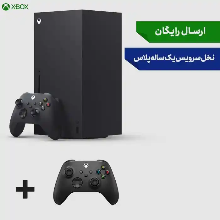 Xbox Series Xبهمراه دسته مشکی و باطری و شارژر PowerA