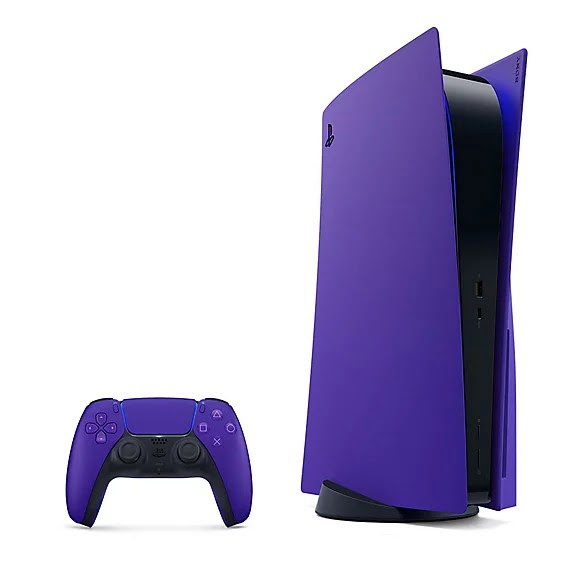 console cover and dualsense controller galactic purple gb