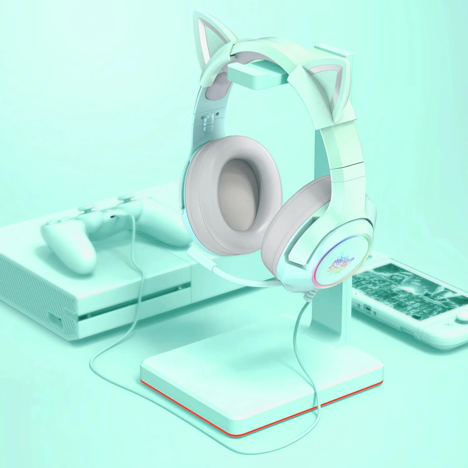 headset gamer profissional onikuma k9 com orelhas verde 4105 4 2235501df4b97c122c955678bb6c30c4