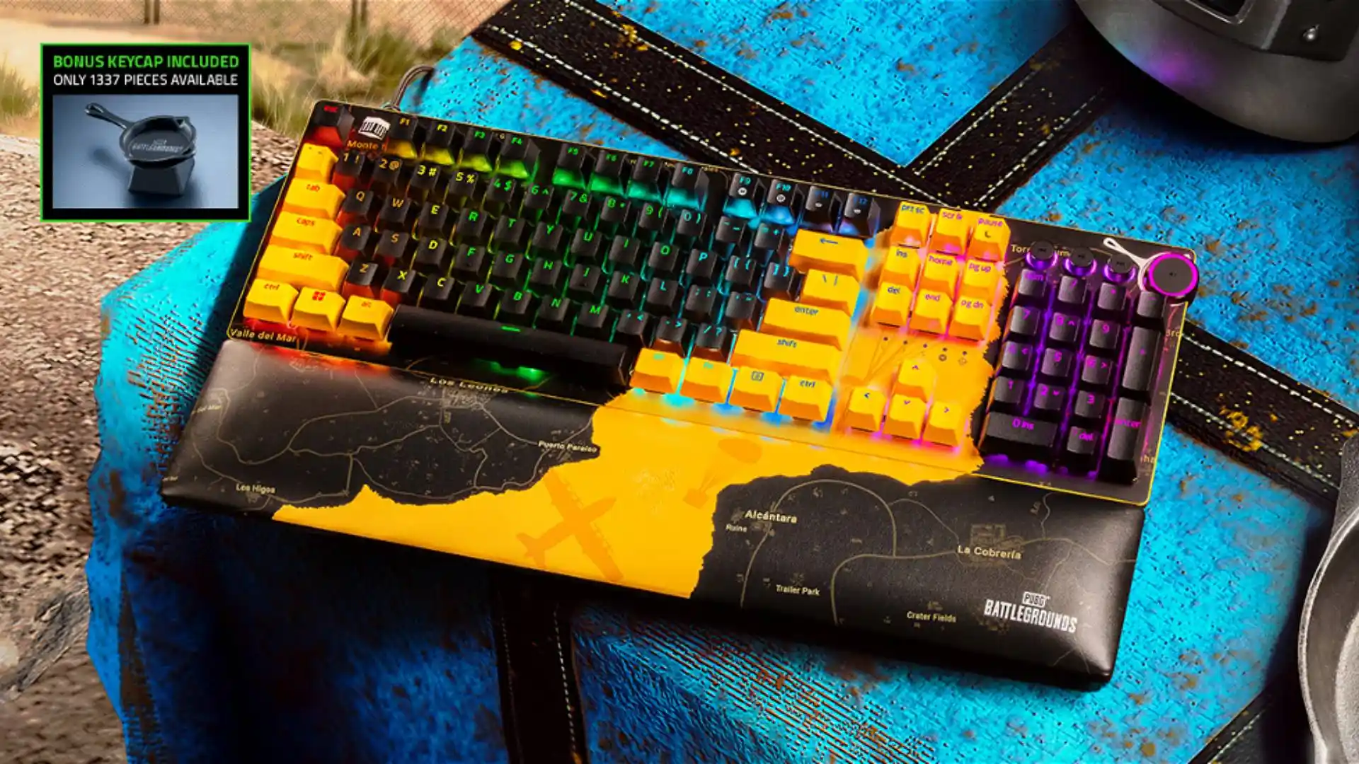 کیبورد گیمینگ ریزر Huntsman V2 طرح Pubg