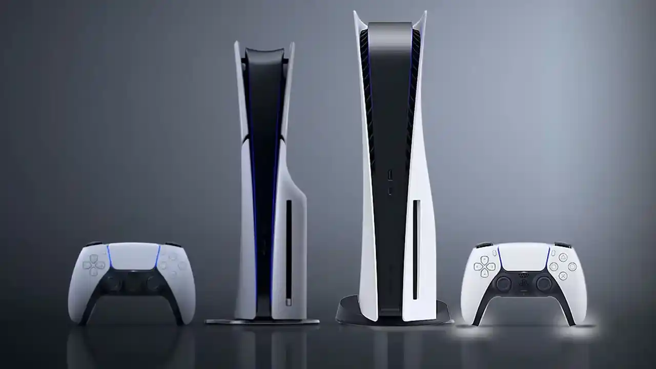 see how the ps5 slim compares side by side with the launch v uuu3.1280