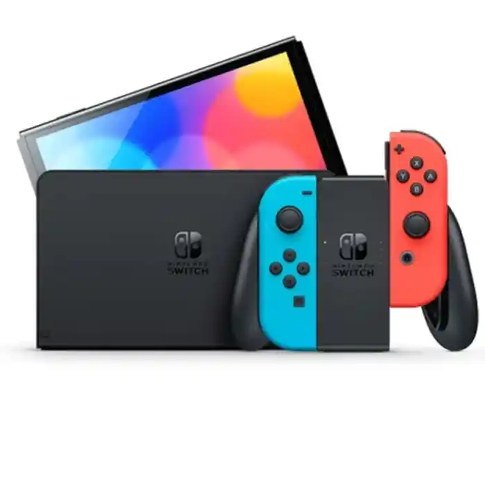 کنسول Nintendo Switch Oled آبی قرمز + Game Pack نینتندو سوییچ فول گیم آفلاین ( ارسال رایگان )