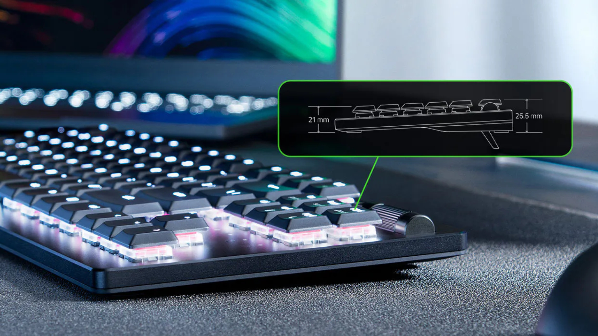 کیبورد گیمینگ Razer مدل Deathstalker v2 Pro TKL