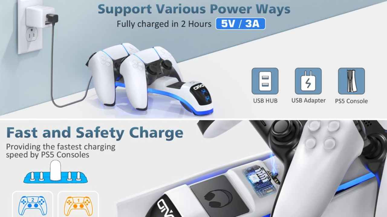 OIVO charger for ps5