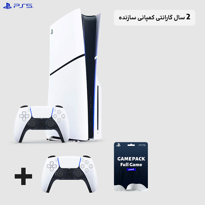 ps5 slim standard with game pack and controller 1