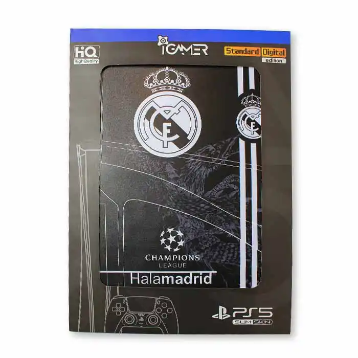 اسکین برچسب پلی استیشن 5 اسلیم طرح Real Madrid