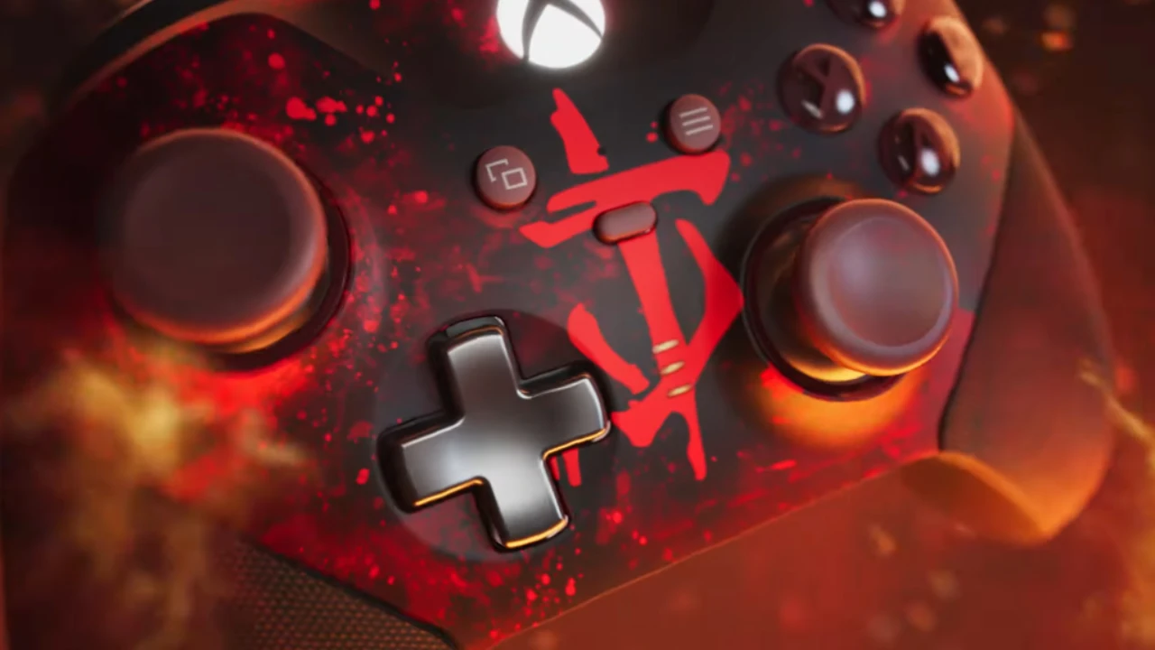 دسته xbox الیت 2 طرح doom dark ages