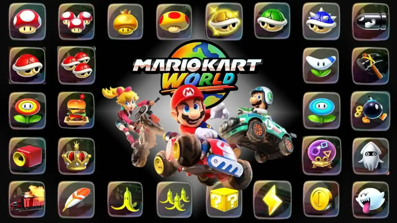 آیتم‌های بازی Mario Kart World برای نینتندو سوییچ ۲