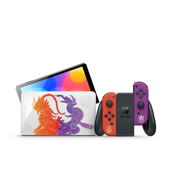 کنسول بازی Nintendo Switch Oled طرح Pokemon Scarlet And Violet Edition با 2 سال گارانتی