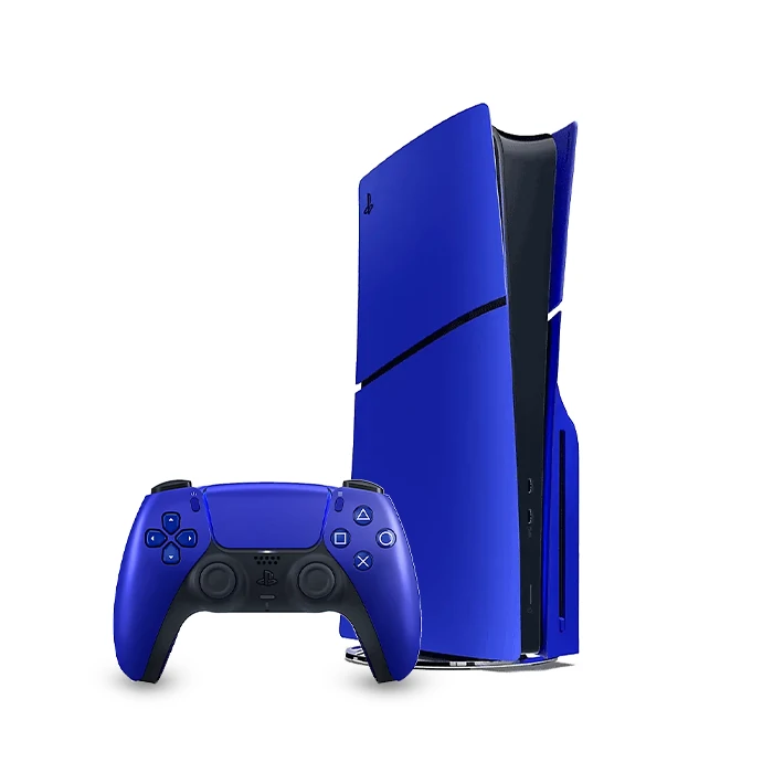 باندل فیس پلیت PS5 و دسته PS5 cobal blue