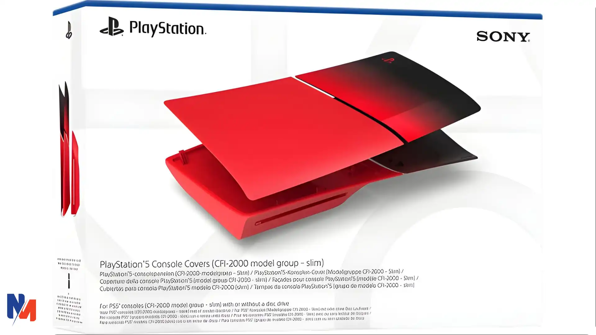 خرید فیس پلیت PS5 اسلیم طرح Hyperpop Techno Red