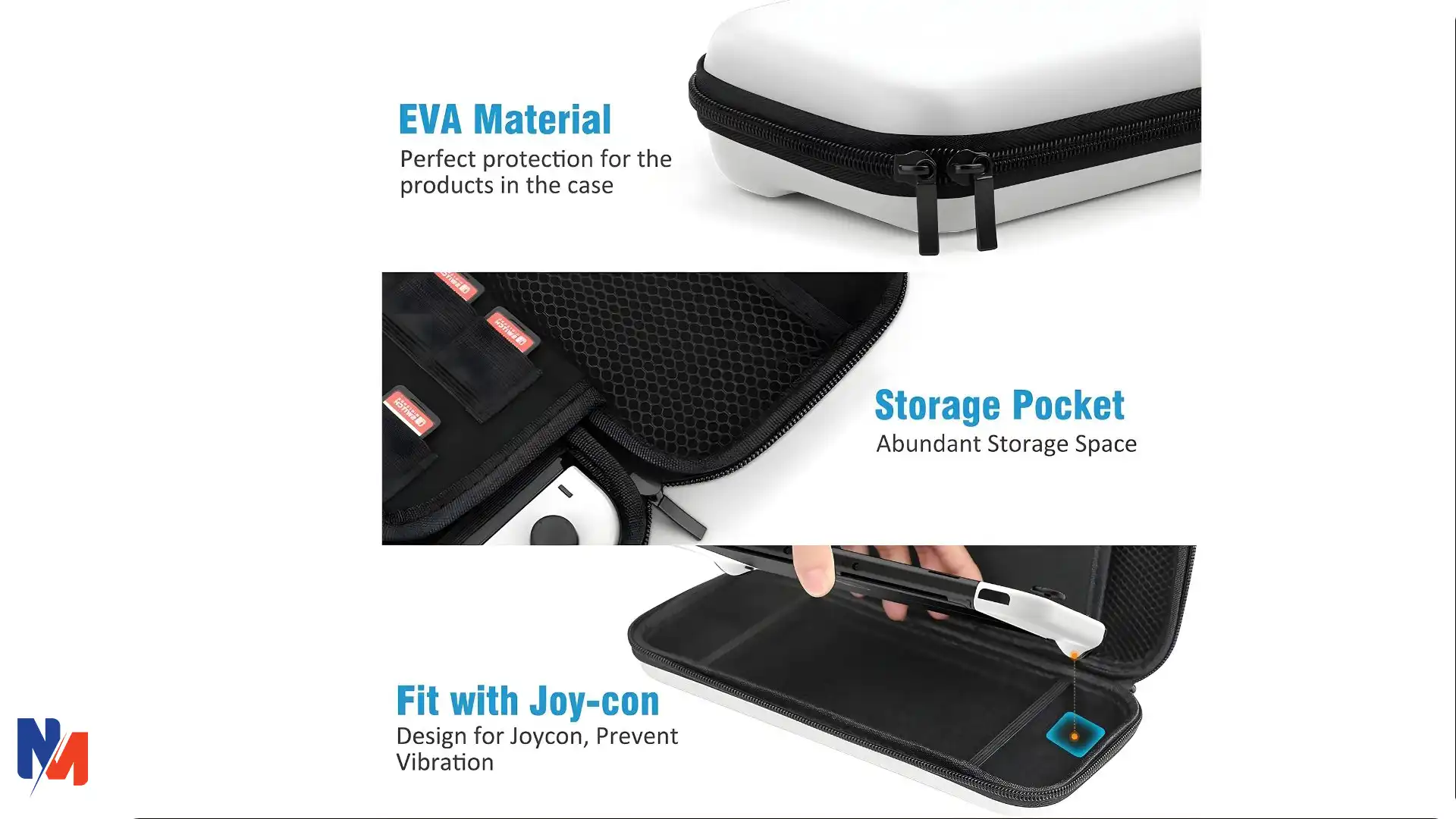 خرید کیف حمل نینتندو سوییچ ساده سفید