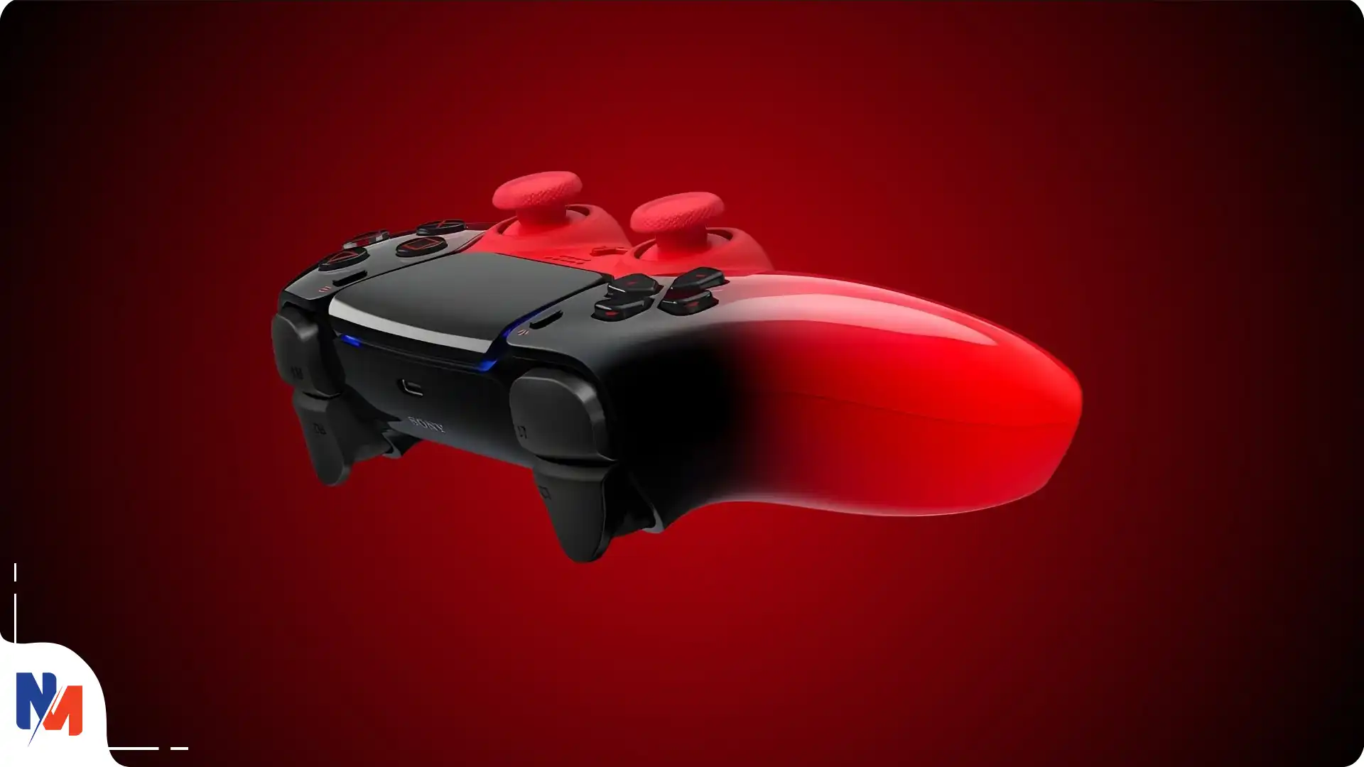 قینت دسته PS5 طرح Hyperpop Techno Red