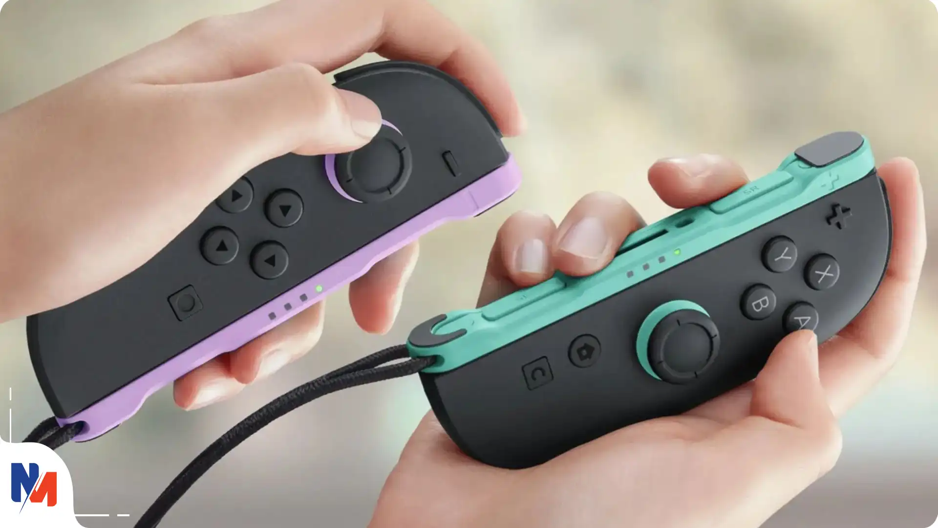 joy-con نینتندو سوییچ رنگ بنفش و سبز پاستیلی
