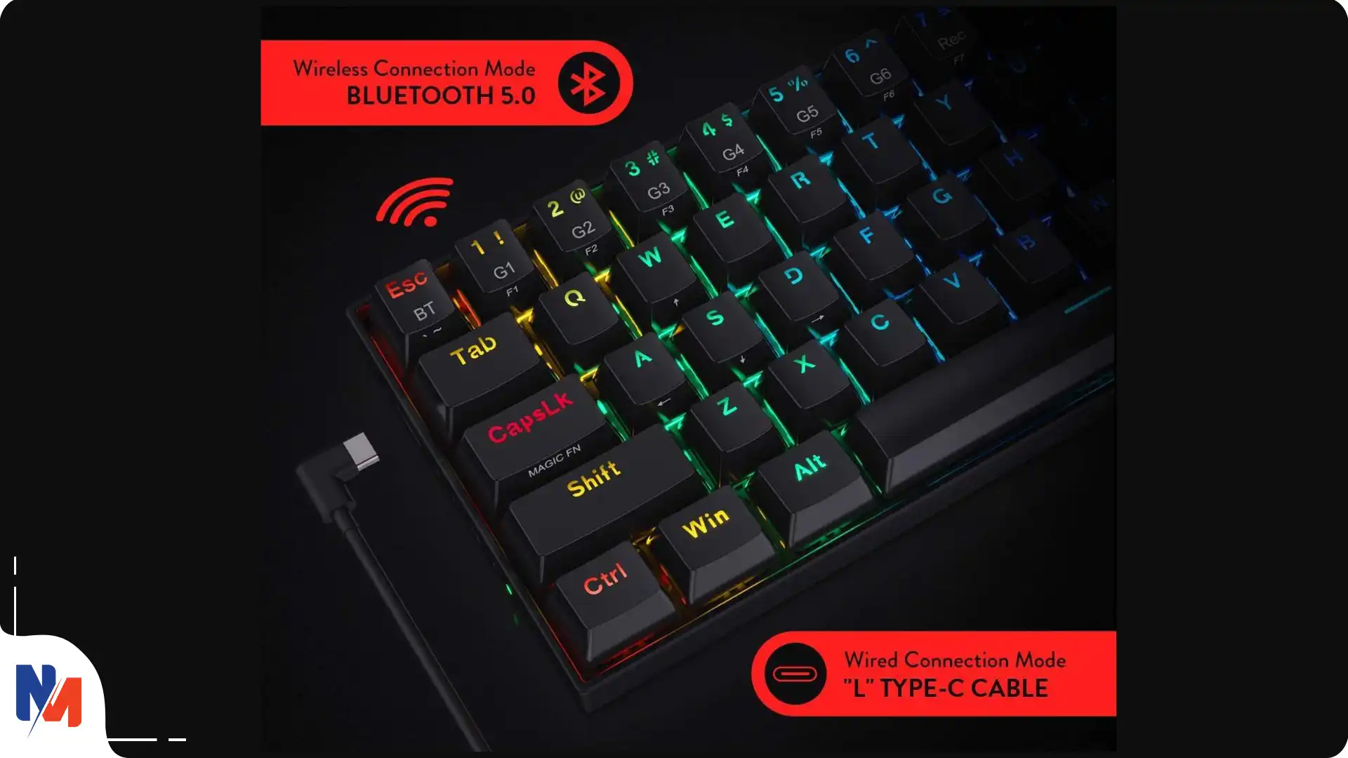 قیمت کیبورد گیمینگ Redragon مدل K530 Pro مشکی