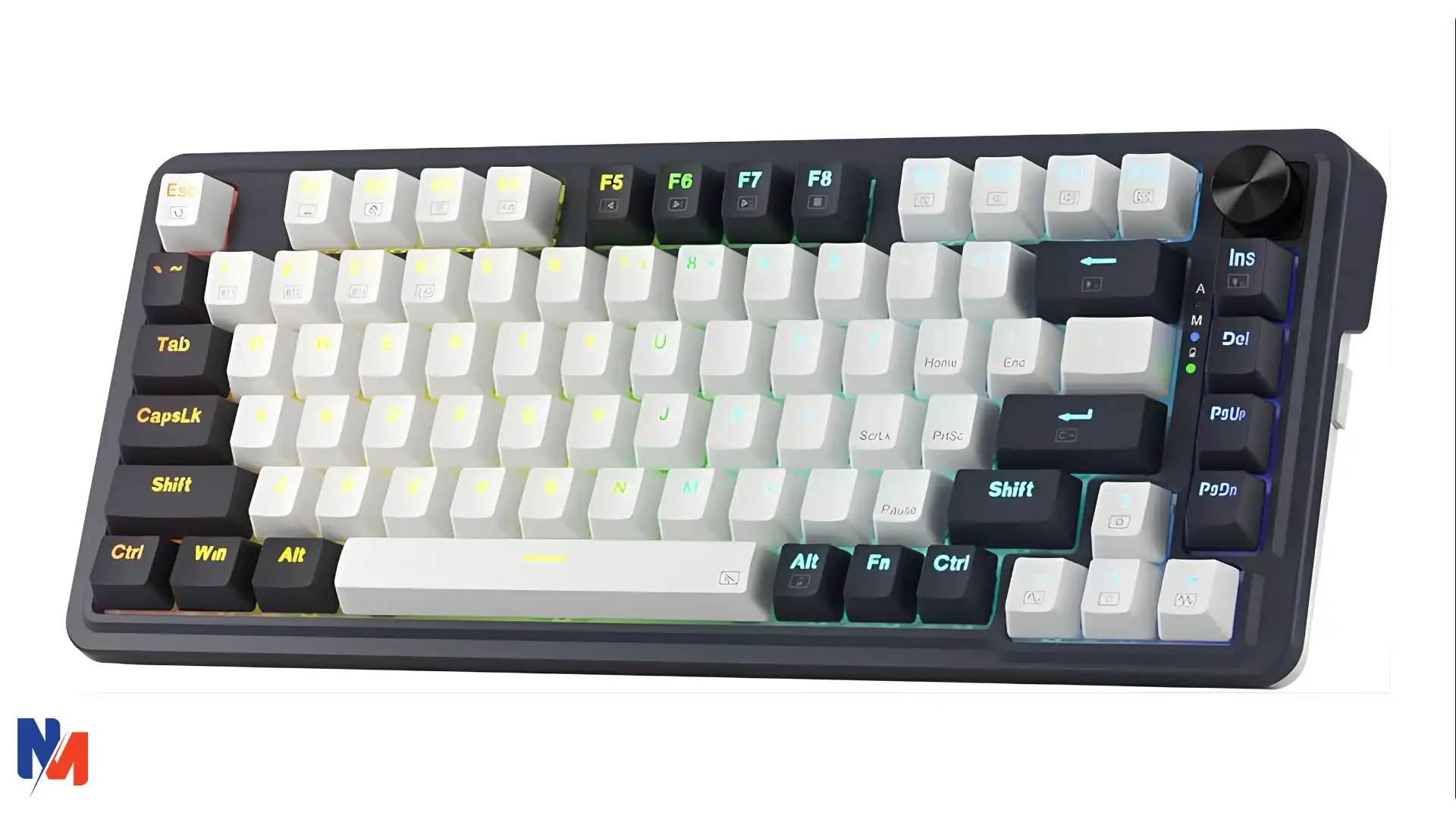 کیبورد گیمینگ بیسیم redragon مدل K673 Pro سفید مشکی