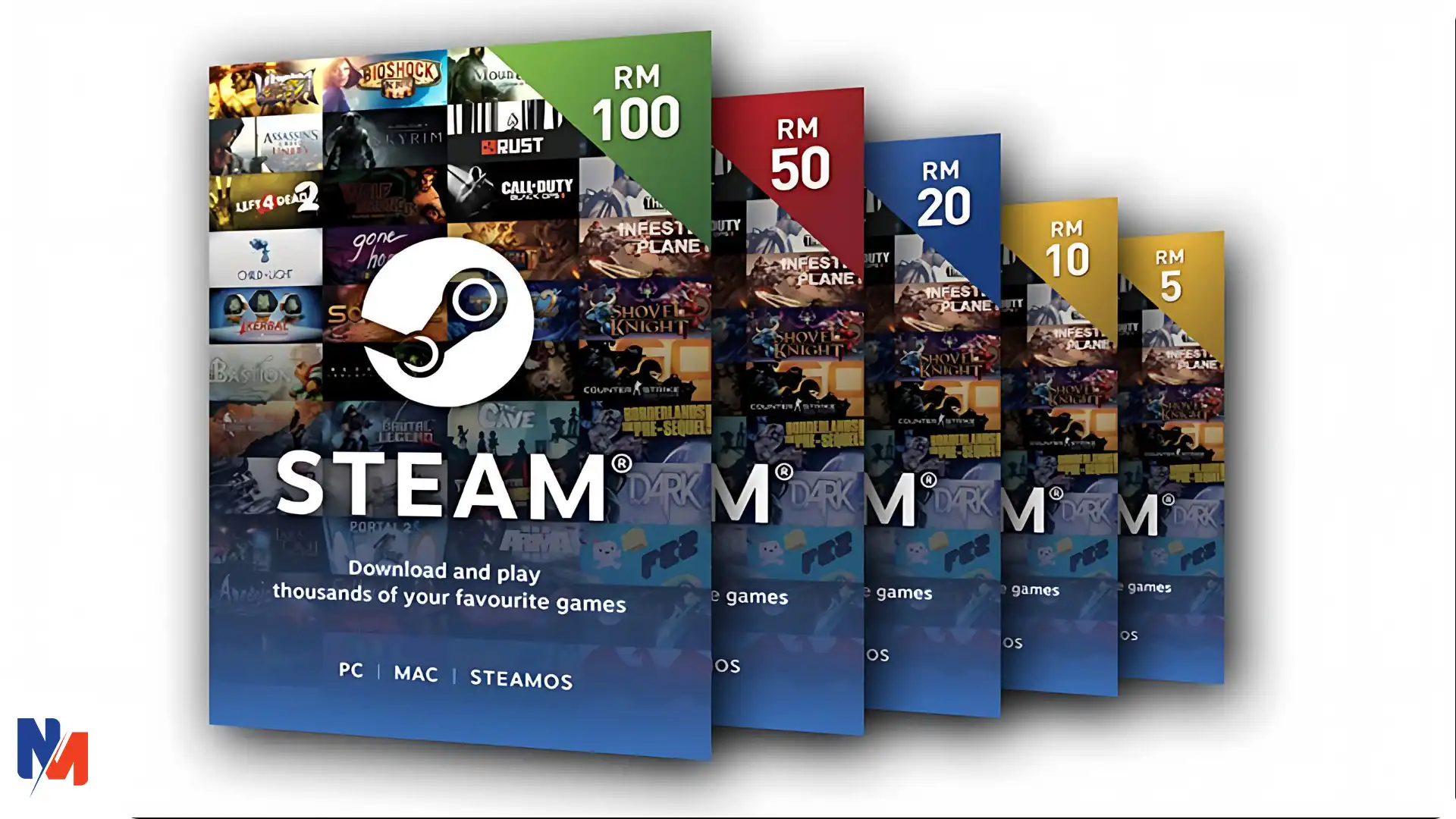 خرید گیفت کارت steam wallet