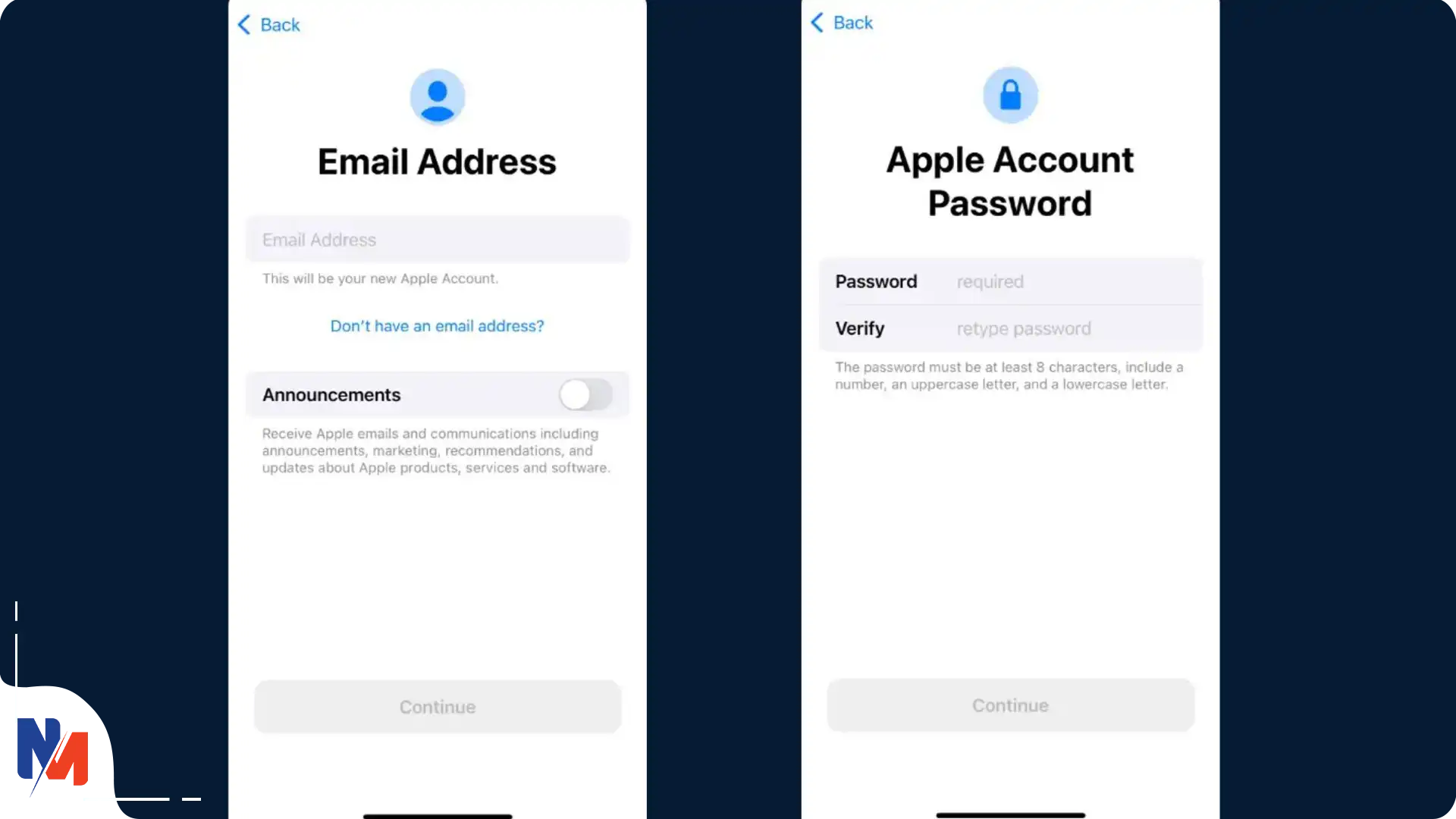 آموزش ساخت اپل آیدی؛ راهنمای ۰ تا ۱۰۰ ساخت Apple ID رایگان وارد کردن ایمیل و رمز عبور اپل آیدی