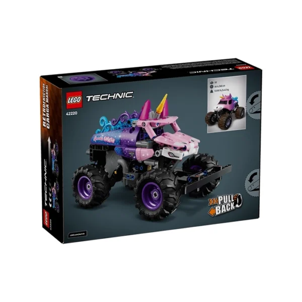 ساختنی لگو تکنیک مدل 42220 اسپارکل Monster Jam Smash با مکانیزم عقب‌کش اورجینال