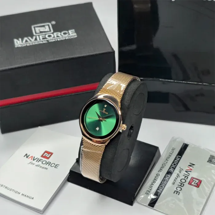 ساعت مچی زنانه نیوی فورس مدل NAVIFORCE NF5004 RG/GN/RG