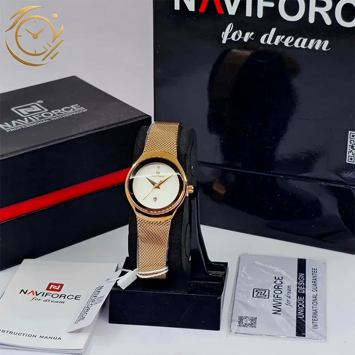 ساعت مچی زنانه نیوی فورس مدل NAVIFORCE NF5004 RG/W/RG