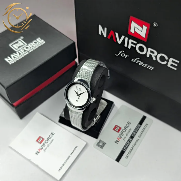 ساعت مچی زنانه نیوی فورس مدل NAVIFORCE NF5004 S/W/S