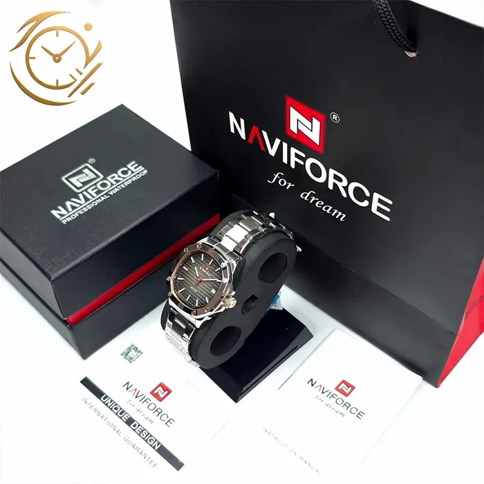 ساعت مچی زنانه نیوی فورس مدل NAVIFORCE NF5069 S/BGY/S