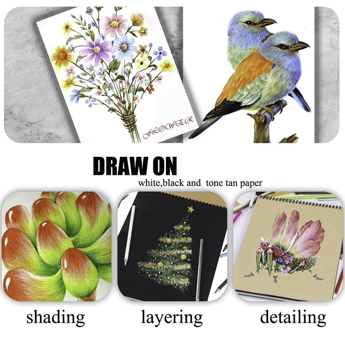مداد رنگی 240 رنگ جعبه فلزی KALOUR